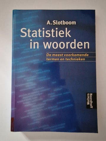 Statistiek in woorden - Slotboom, Boeken, Verzenden, Nieuw