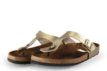 Birkenstock Sandalen in maat 39 Goud, Overige kleuren, Verzenden, Sandalen of Muiltjes, Gedragen