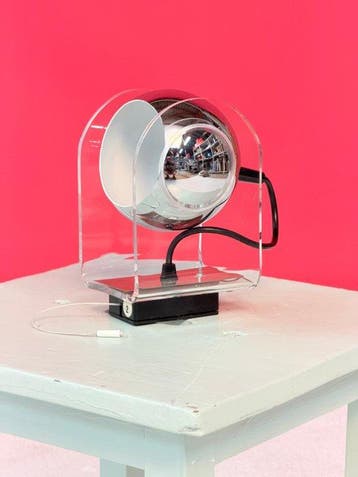 Wandlamp - Chroom, Plastic, Aluminium, Metaal - space Age