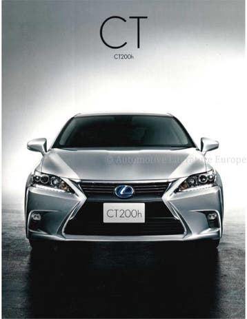 2014 LEXUS CT200H BROCHURE CHINEES