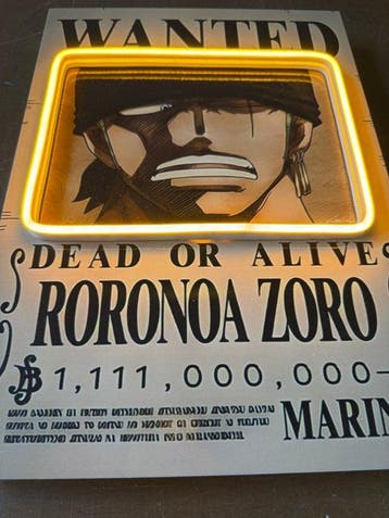 LEDMansion - WANTED COLLECTIE – ONE PIECE - 25x35cm |, Nieuw