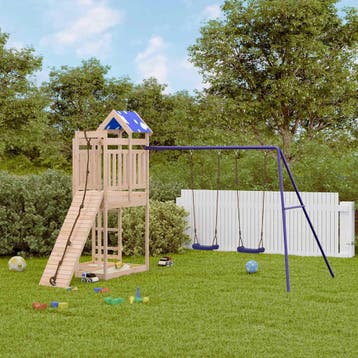 vidaXL Speelhuis massief grenenhout, Verzenden, Nieuw