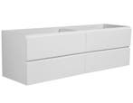 Wastafelkast Angela 160 x 48 cm Wit Hangend Wastafelmeubel, Verzenden
