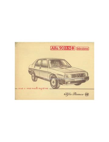 1984 ALFA ROMEO 90 QV 2.5 INIEZIONE INSTRUCTIEBOEKJE ITALI.., Ophalen of Verzenden