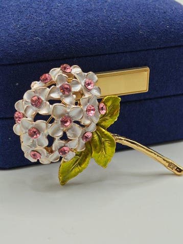 Verguld, Zilver, Sterling zilver .925 Floreale - Broche -