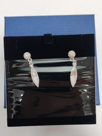 Swarovski - Beeldje - Swarovski crystal drop earrings -, Antiek en Kunst
