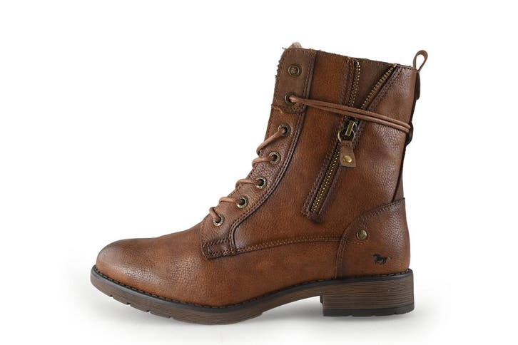 Mustang Veterboots in maat 38 Cognac, Kleding | Dames, Schoenen, Overige kleuren, Gedragen, Overige typen, Verzenden