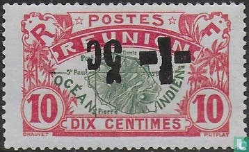 Réunion - Landkaart (Rode Kruis) - 1915, Verzenden