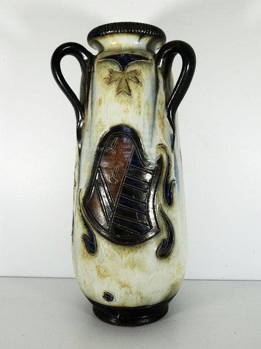 Bouffioulx - Guerin - Vaas - Steengoed - Gesigneerd, Antiquités & Art, Curiosités & Brocante