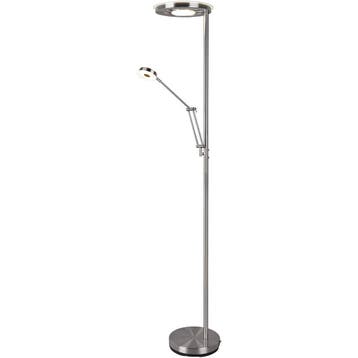 LED Vloerlamp 38W - Dimbaar, Verstelbaar & Mat Nikkel Design, Verzenden