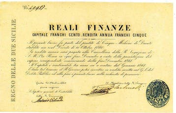 Italië. - 100 Francs 1860 - Regno delle Due Sicilie