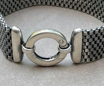 Zonder minimumprijs - Armband Zilver - Geweven zilveren, Handtassen en Accessoires, Nieuw