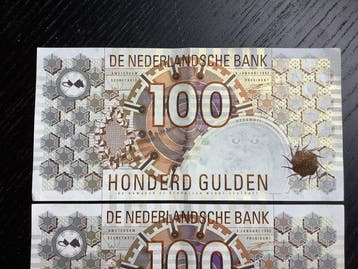 Nederland. - 3 x 100 Gulden 1992 - Pick 101 (Zonder