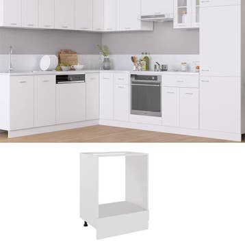vidaXL Ovenkast Lyon 60x46x81,5 cm bewerkt hout wit, Verzenden, Nieuw