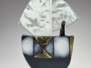 Studio Habrat - Maciej Habrat - sculptuur, Boat - 30 cm -