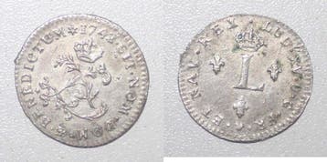 France Frankreich Ludwig Xv 2 Sols 1742 Bb Strasbourg Jah..., Verzenden