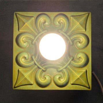 PAN - Lamp - 04 537 - Keramiek - Vintage lamp avocadogroen, Antiek en Kunst