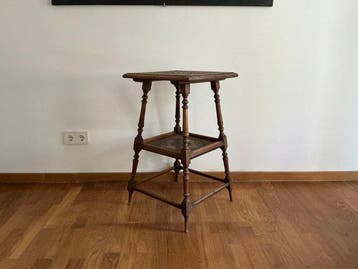 Gründerzeit Blumen- Beistelltisch - Bijzettafel - Hout -