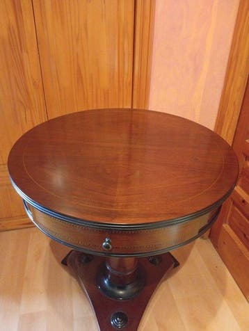 Bijzettafel - Hout - Ronde bijzettafel