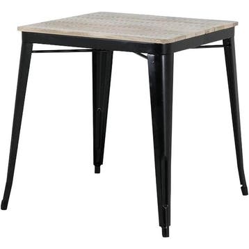 Tafel | BISTRO | Hout/Staal | Mangohout Blad | Zwart Frame, Zakelijke goederen, Verzenden, Nieuw in verpakking