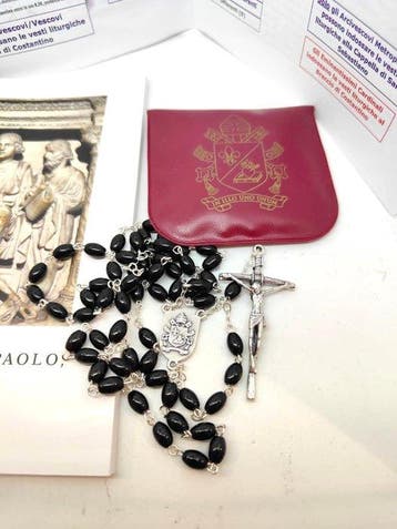 Chapelet - Leone XIV Rosario BIANCO du Pape Benoît, Antiek en Kunst