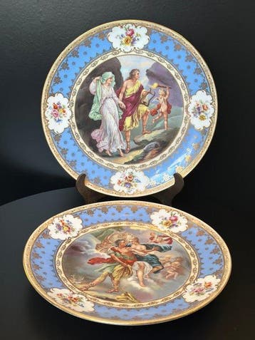 Royal Vienna - Wandbord (2) - Porselein - Prachtige