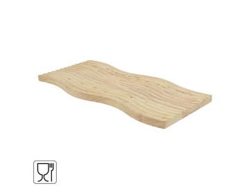 Veiling - 3x Gusta serveerplank golf beuken 39 cm, Nieuw