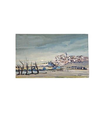 Post-Impressionist School (XX) - NO RESERVE - White Village, Antiquités & Art, Art | Peinture | Classique