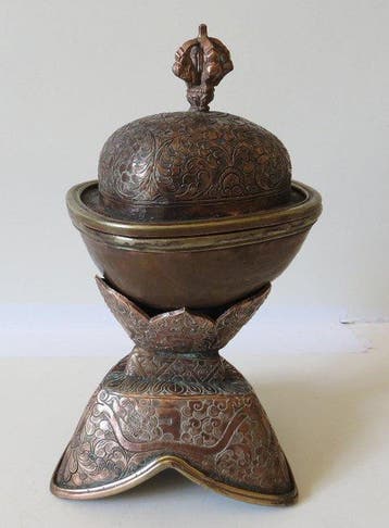 3-delig Kapala ritueelobject uit Tibet - Koper - Nepal - 20e