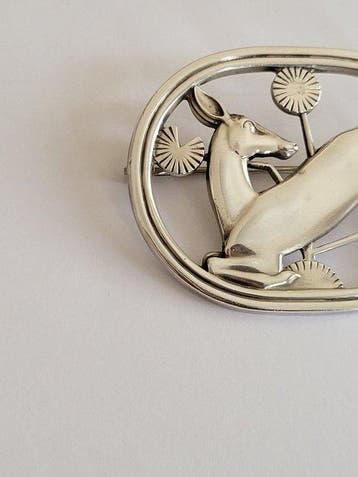 Georg Jensen - Broche Argent - N°256 Motif de cerf