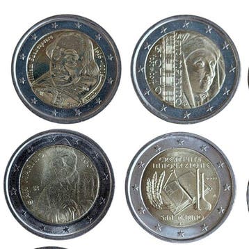 San Marino. 2 Euro 2007/2022 (9 moedas) (Zonder, Postzegels en Munten