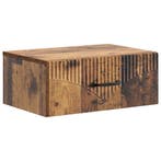 vidaXL Muurbevestigde Nachttafel met lade Oud hout 49 x 34,5, Verzenden