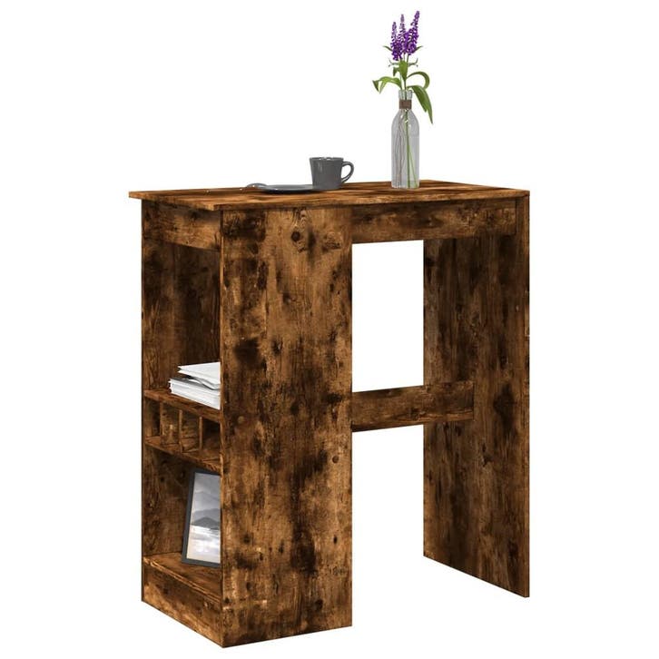 vidaXL Bartafel met rekken 90x47,5x103,5 cm bewerkt hout, Maison & Meubles, Tables | Tables à manger, Envoi