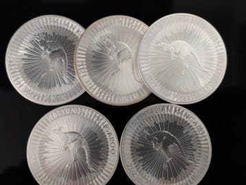 Australië. 1 Dollar 2021, Kangaroo, 4 x 1 Oz