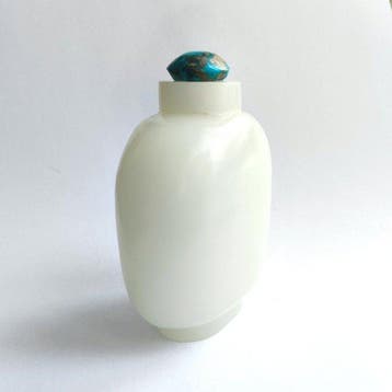 Oud-Birmaans/Chinees Harde steen (Witte Jade ? - en