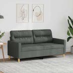 vidaXL Tweezitsbank / zetel 140 cm stof donkergrijs, Verzenden, Nieuw