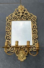 Ornement décoratif - France - Applique murale avec miroir, Antiquités & Art
