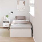 vidaXL Opbergbedframe met opslag Wit 90 x 200 cm Bewerkt, Verzenden