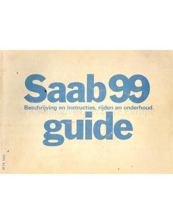 1976 SAAB 99 INSTRUCTIEBOEKJE NEDERLANDS