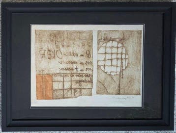Anton Heyboer (1924-2005) - Oker = 8 - abstracte Compositie