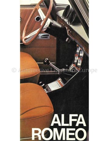 1971 ALFA ROMEO PROGRAMMA BROCHURE NEDERLANDS