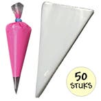 Fako Bijoux - 50x Wegwerp Spuitzak Polyethyleen - Icing Bag, Verzenden, Nieuw