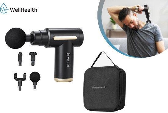 2dekans | Wellhealth - Oplaadbaar mini massagepistool voor, Sport en Fitness, Massageproducten, Ophalen of Verzenden