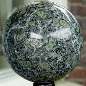Jaspis Fine Large green Kambaba Eldariet sphere - Hoogte: