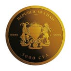 Tsjaad. 5000 Francs 2024 1 oz Chad Cannabis Canada Flag 24k