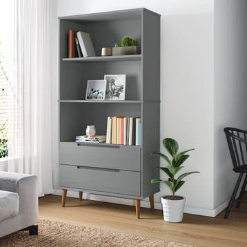 vidaXL Boekenkast MOLDE 85x35x170,5 cm massief grenenhout, Verzenden