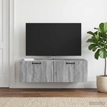 vidaXL Wandmontage TV-kast Grijs sonoma 98 x 41 x 30 cm, Verzenden, Nieuw