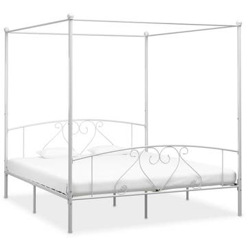 vidaXL Hemelbedframe metaal wit 180x200 cm, Verzenden, Nieuw