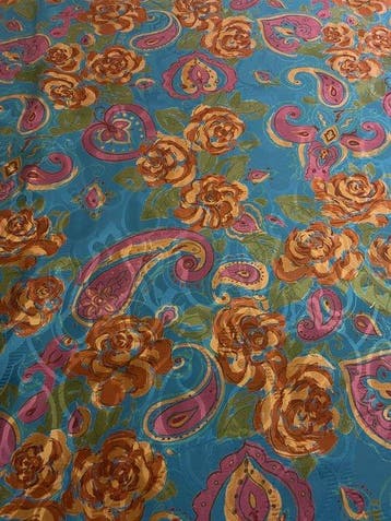 Magnifique tissu floral au style wax Made In Italy - Textile
