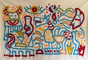 Freda People - Guernica Abstract Collection XXL, Antiquités & Art, Art | Peinture | Moderne